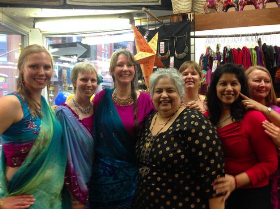 With the Ladies of Aziz and Company, India Importers